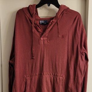 Men's lightweight Polo Ralph Lauren hoodie sweatshirt pique knit XL